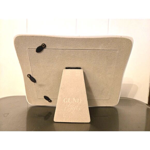 Vintage "Baby's Baptism" Porcelain Photo Frame w/Velvet Back by Gund Gifts - Picture 2 of 2